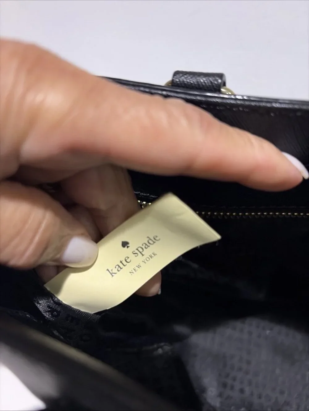 Kate Spade Laurel Way Medium Dally Saffiano Leather Tote Shoulder Bag Black EUC